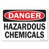 Signmission OSHA Danger Sign, 7" Height, 10" Width, Aluminum, Hazardous Chemicals, Landscape, L-19383 OS-DS-A-710-L-19383
